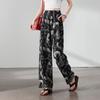SOFSIL Women's Retro Paisley Print High-Waist Wide-Leg Pants