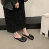 Lazy Bag Head Half Slippers Women's Spring and Summer Wear 2025 Flat-bottomed Soft-soled French Sandals Retro Grandma Shoes One Pedal