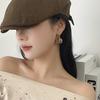 French Retro High-end Leopard Print Round Pendant Earrings Fashion Ear Buckles For Women's Girl‘s Unusual Jewelry Accessories