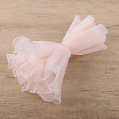 28CM * 3.4 Meters Flower Wrap Paper Lace Mesh Pearl Lace Net Bouquet Packaging Pearl Edges White Pearl Florist Bouquet Packaging