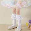Breathable Ballet Socks for 3-13 Years Girls Feature Lovely Bowknot Design, Lovely Kids Middle Tube Socks Stackable