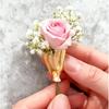 Silver Wearable Flower Bouquet Clip Zinc Zinc Alloy Metal Clothes Pin Temperament Gold Brooch  Daily