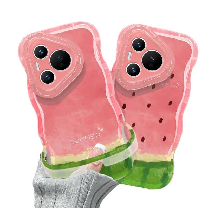 Applicable To Huawei Mate60/50/40 Mobile Phone Case Nova12 Summer Fruit Watermelon Glory 90 Invisible Double Bracket