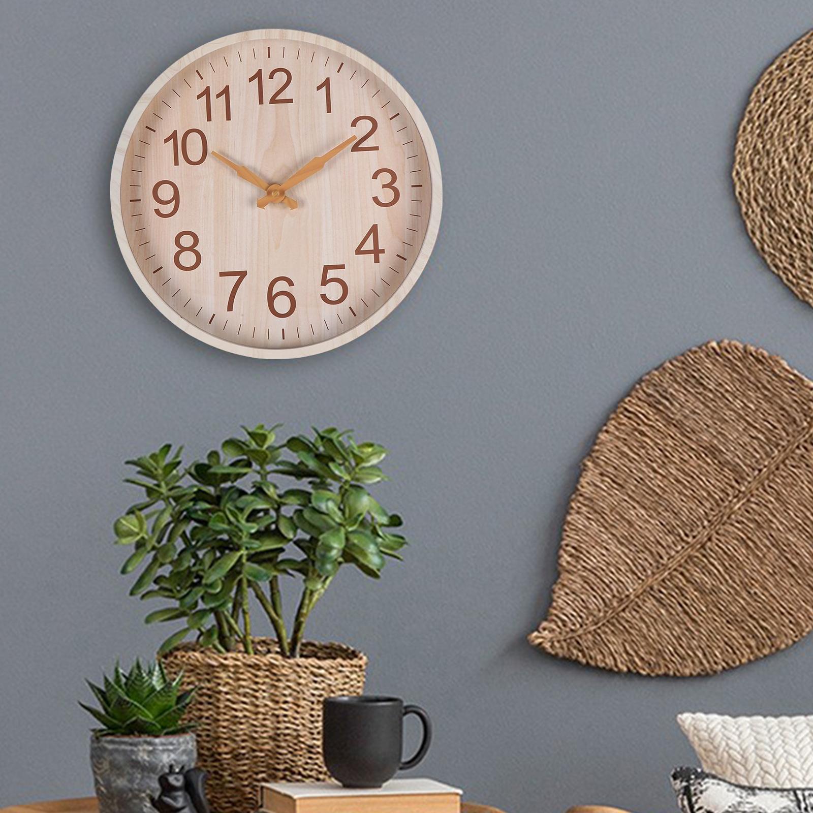 

12 Wall Clock Minimalism Round Dinner Decor Ornament