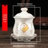 Coppa per Acqua per Altare Buddista in Ceramica di Loto con Mantra della Grande Compassione - Tazza per Offerte a Guanyin