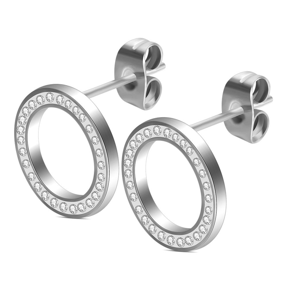 Modeschmuck Ohrringe Für Frauen 316L Edelstahl Ohrringe Kristallkugel Ohrringe Einzelhandel und