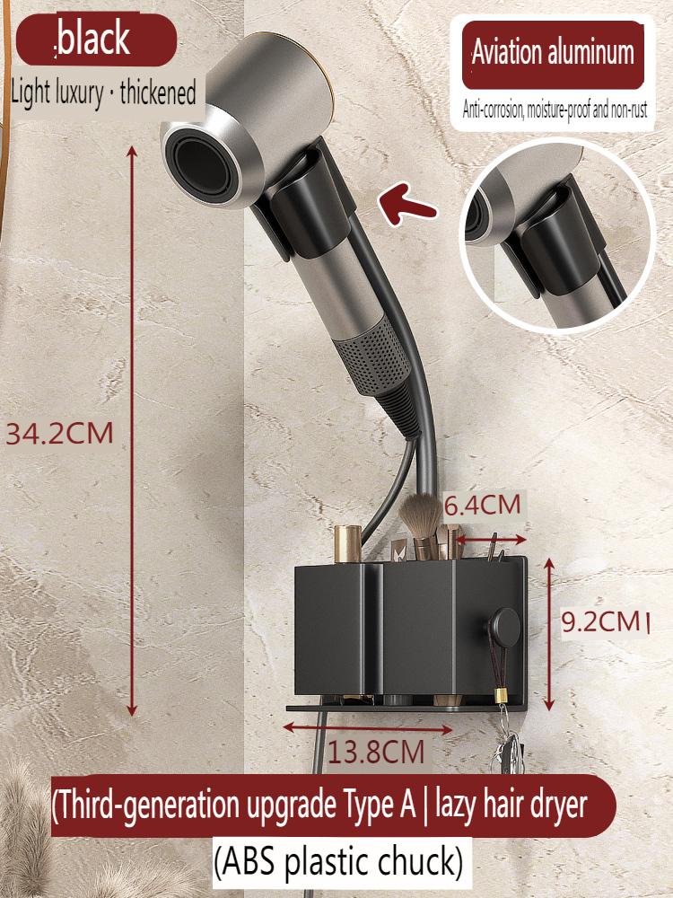 Hair Dryer Holder Wall Dryer Cradle Straightener Stand Organizer Storage Box Toilet Blower Holder Bathroom Shelves Duct Hanger