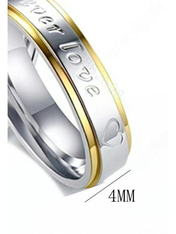 

Кольца для пары из титановой стали «Вечная любовь» - Популярные трансграничные ювелирные изделия Size 7