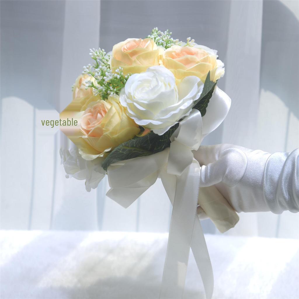 European Bridal Bouquet: Artificial Wedding Flowers for Photography & Home Decor
