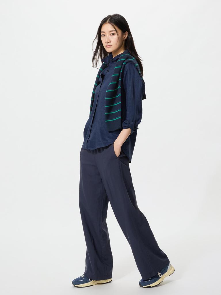 Uniqlo Japan Linen Blend Easy Pants Long Length