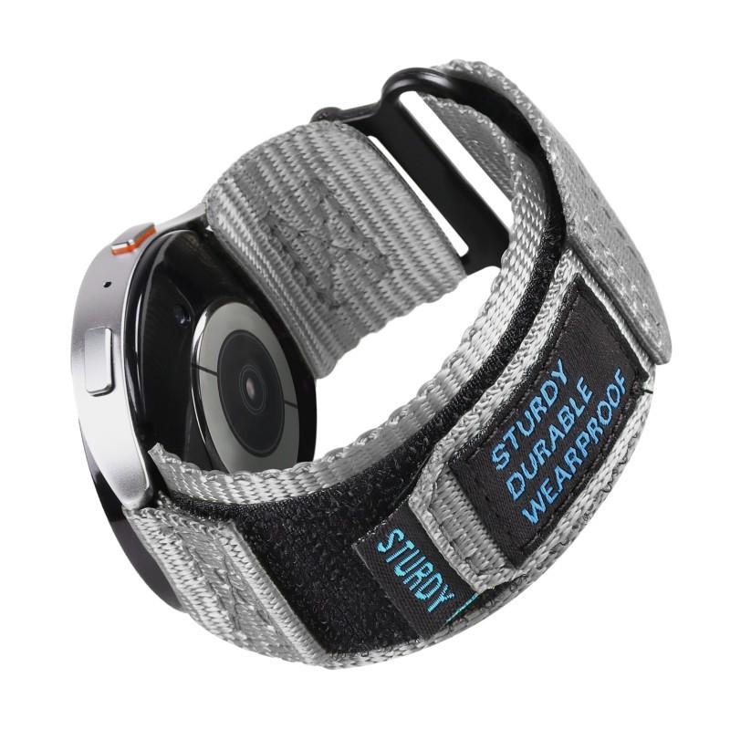 

Нейлоновый ремешок для часов на липучке с быстросъемным креплением для Huawei GT3/4 - 20мм/22мм 22mm серый
