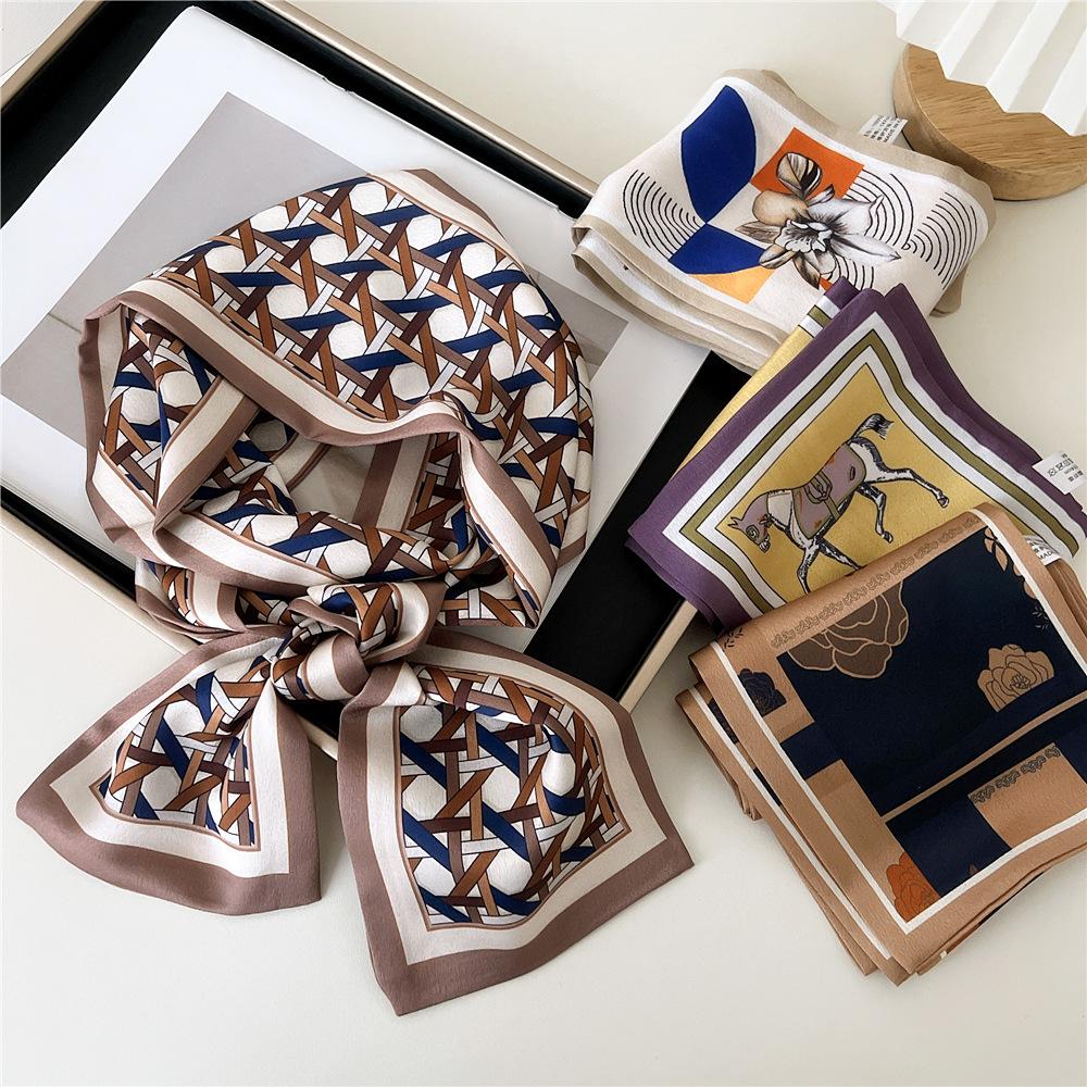 Pingjiao New Style Spring And Autumn Professional Decoration Versatile Small Silk Scarf Women'S Scarf Narrow Long Hair Strap Tie Bag Belt