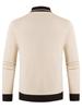 Men's Fall and Winter Casual Colorblocking Knit Sweater Youth Slim Commuter Sweater