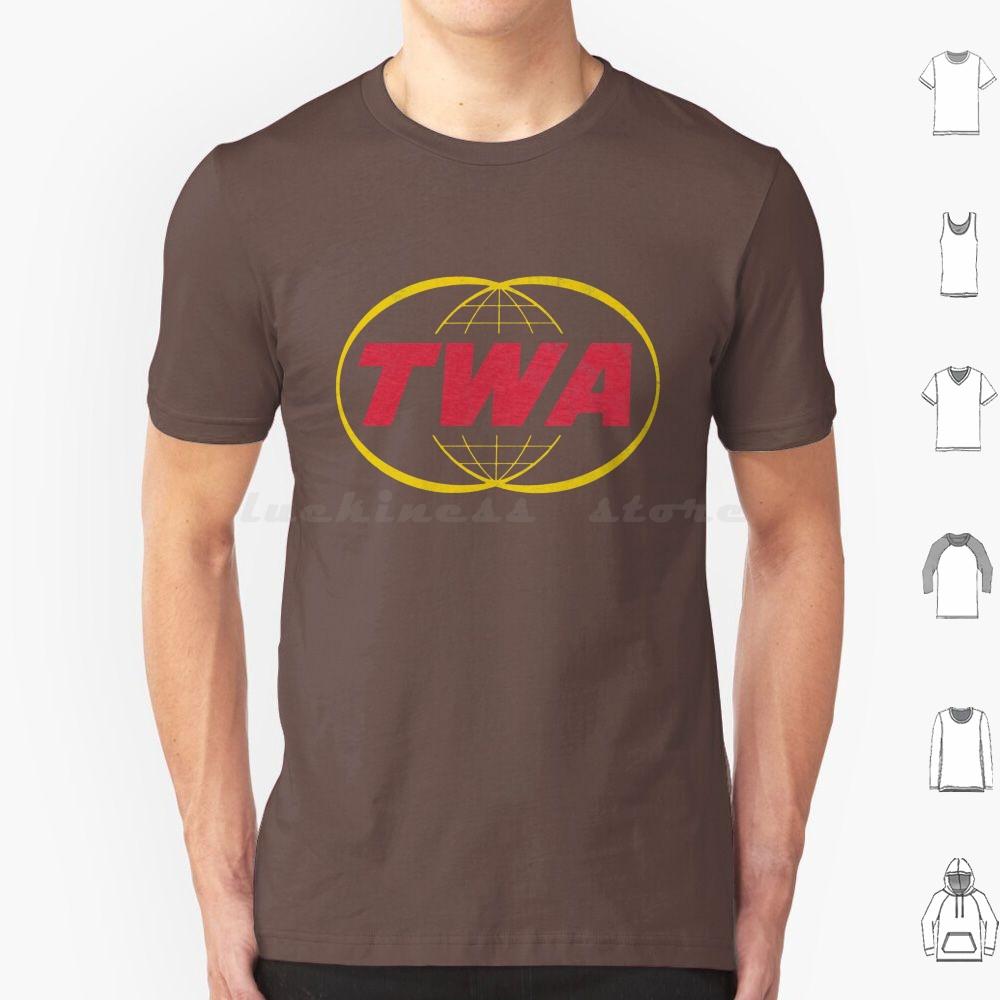 Twa Trans World T Shirt Big Size 100 Cotton Twa Flight Jetliner Pilot Retro Vintage 70s 80s 60 Mid Century Cool Old School