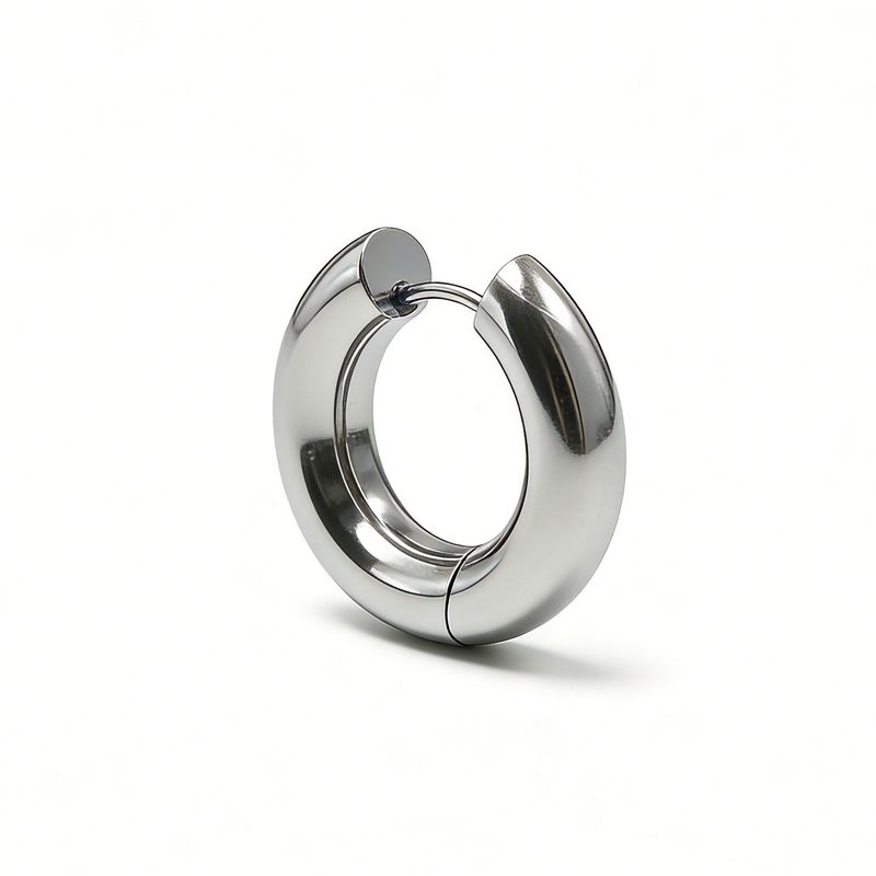 Fashion hip-hop hiphop rap bold thickened big earring Men wide earrings single titanium steel stud earrings Fancy
