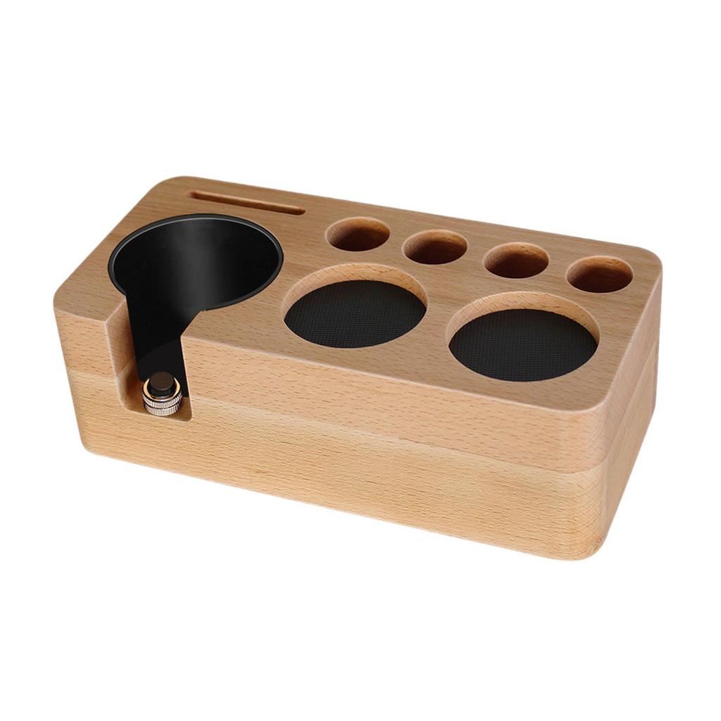Espresso Tamp Mat Stand Anti Slip Stable for 5158mm Portafilter Worktop Bar Beech