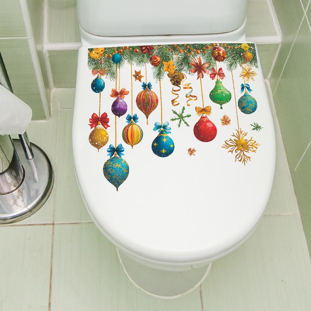 Weihnachtslicht Hängekugeln, Badezimmer- und Toilettendekoration und Verschönerungsaufkleber