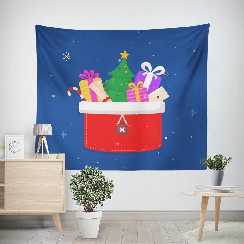 Christmas New Year Christmas Tree Pattern Living Room Bedroom Decorative Tapestry
