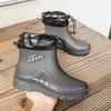 New rain shoes men's fashion non-slip mid-tube rain boots new takeaway rider waterproof outdoor construction site water shoes