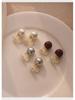 Shijiazhenduo Gray Pearl Earrings: Upgraded Silicone Ear Clips for Comfort and Style