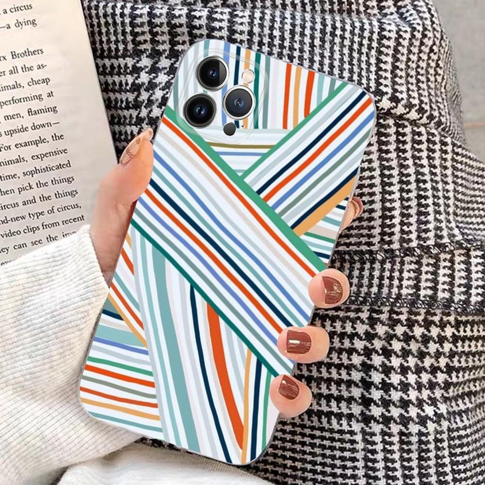 simple line design  Phone Case For iPhone 15 14 11 12 13 Mini Pro XS Max Cover 6 7 8 Plus X XR SE 2020 Funda Shell