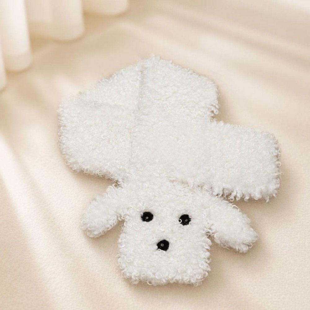Curly Texture Women's Winter Scarf Cute Puppy Shape Fashion Neck Scarf  Winter Outfit Styling