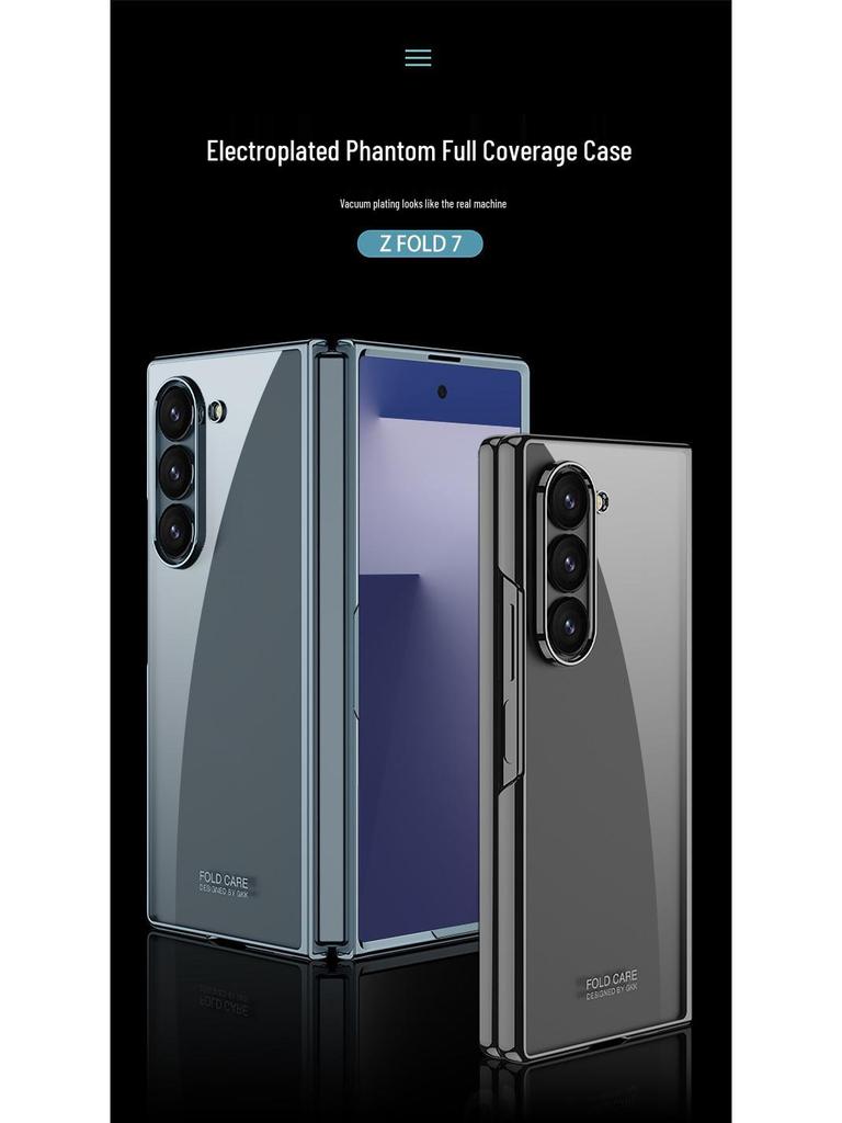 Galaxy Z Fold7 Anti-Fall Electroplated Transparent Case