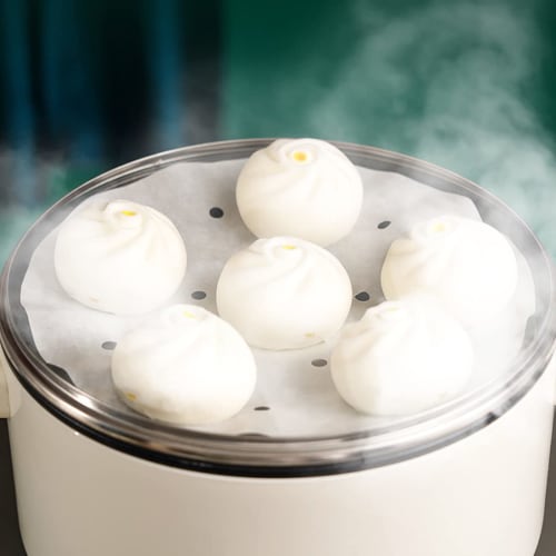 Charming Decoration: Disposable Steamer Sheets, 24cm Diameter, Perforated, Pack of 50, Round, Perforated, for Chinese Steamers, Steamer Sheets, Parchm