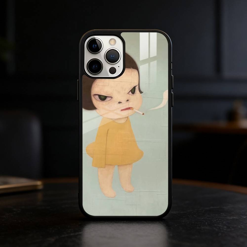 

Cute Y-Yoshitomo Nara Phone Case For iPhone 17 16 15 14 13 12 Pro Max Plus for Mirror Wireless Magnetic Cover iPhone12PRO