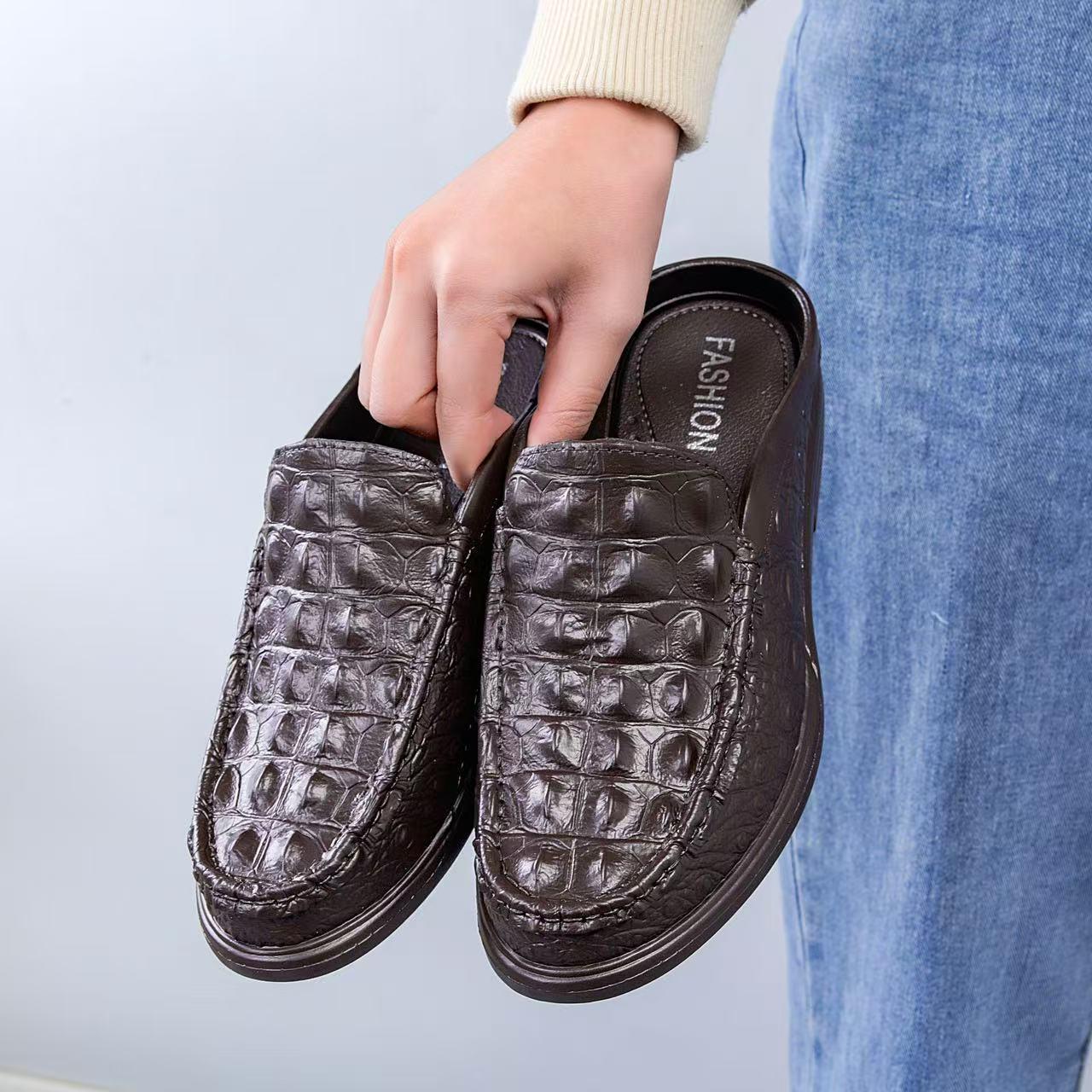 Yuzhihao Men s Spring/Summer Casual Closed-Toe Slip-on Mules with Thick Sole 40-41
