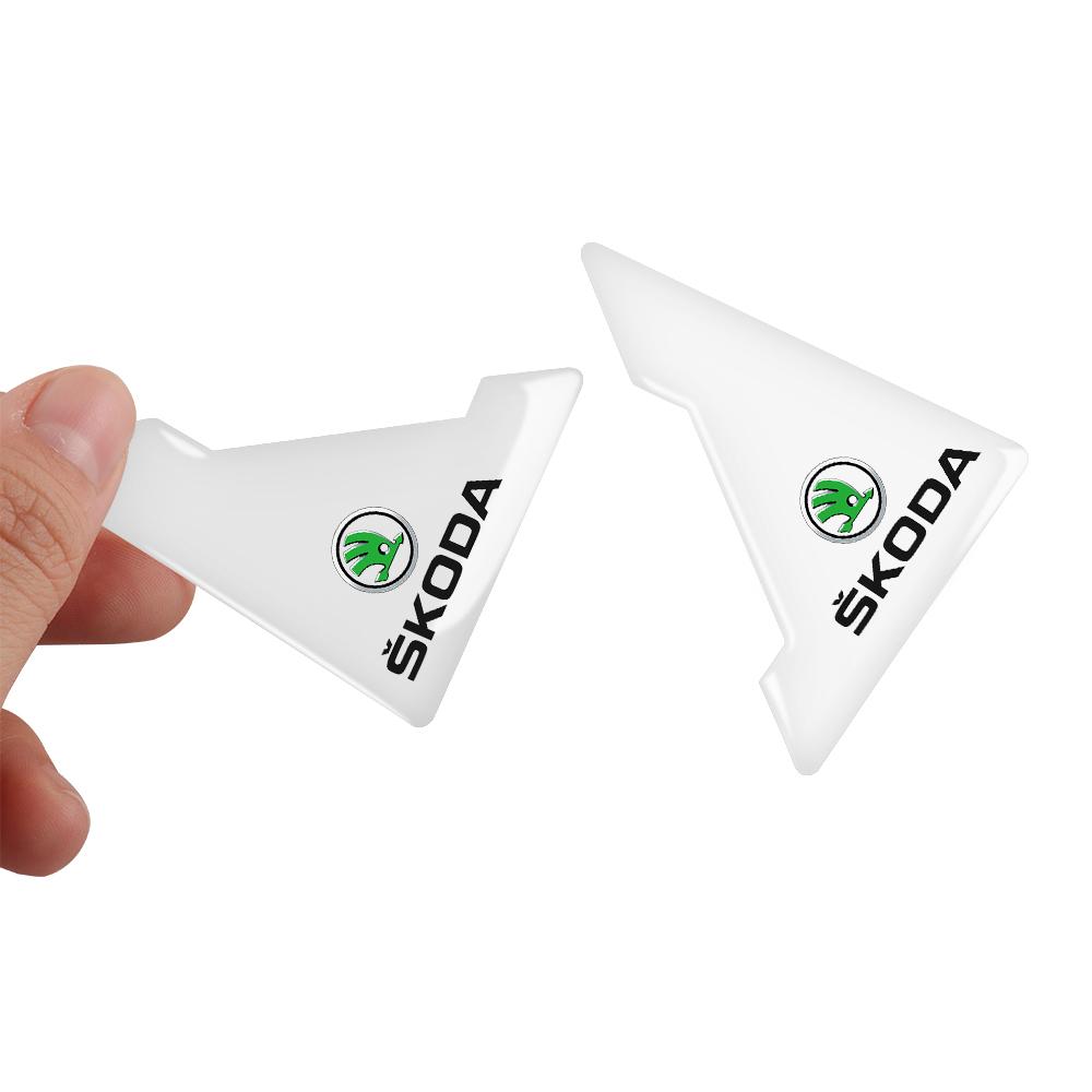 2Pcs Silicone Car Door Corner Anti-Scratch Protector Cover Sticker Accessories For Skoda Octavia Kodiaq Fabia Karoq Kamiq Scala xkbf53