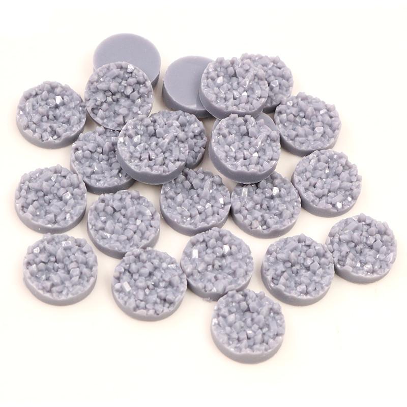 Neue, farbenfrohe 8/10/12 mm große, flache Naturharz-Cabochons (40 Stück) für Armbänder, Ohrringe und DIY-Schmuckherstellung