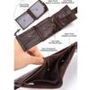 Men's Top Grain Cowhide Leather Wallet Short Horizontal Genuine Leather Purse with Coin Pocket