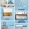 Portable Mini Watercolor Kit: Transparent High-Transmittance Plastic with Separate Compartments for Sketching and Travel