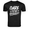 Dare To Be Different Graffiti Quote Graphic T-Shirt