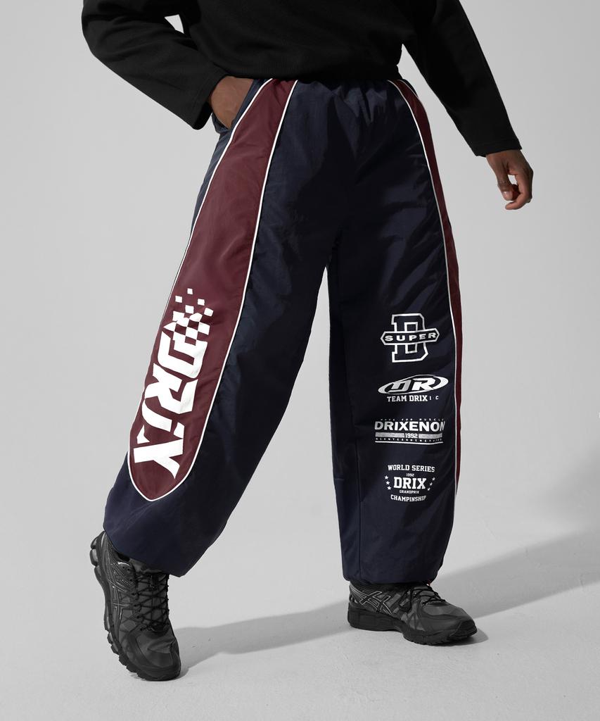 DRIX Contrast Piping Racing Pants_Navy
