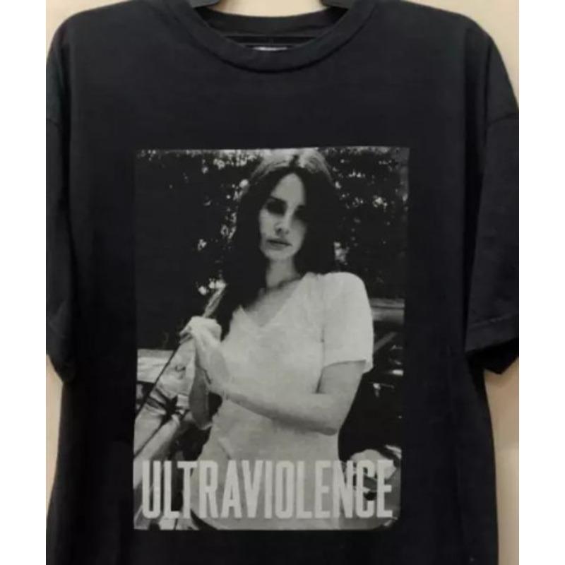 Lana Del Rey Album T-Shirt Lana Del Rey Muster Unisex T-Shirt Sommer Neu Retro Lässig Unisex Mode Y2K T-Shirt