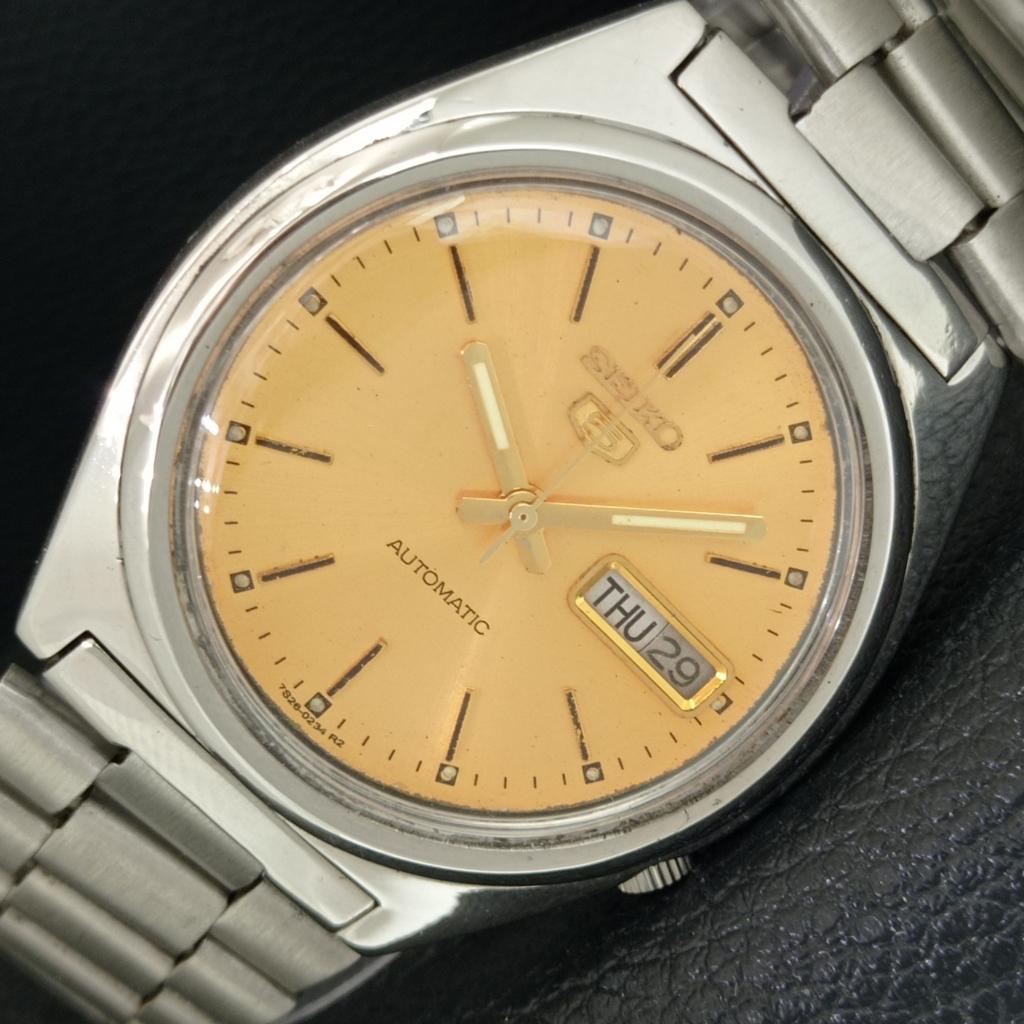 

GENUINE VINTAGE SEIKO 5 AUTOMATIC 7009A JAPAN MENS ORIGINAL DIAL WATCH a707006-1