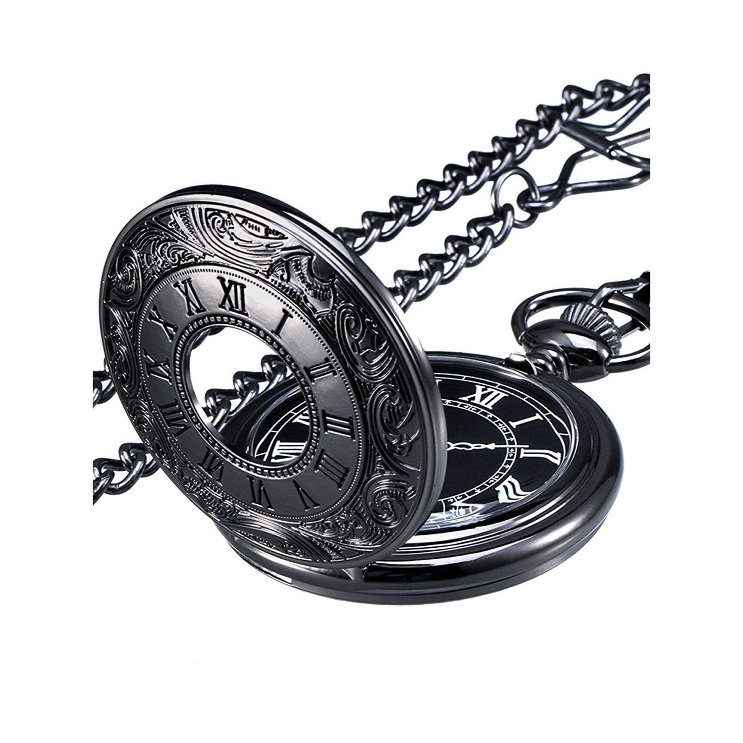 Аналоговые часы унисекс (Черный циферблат Серый ремешок) — фото 3