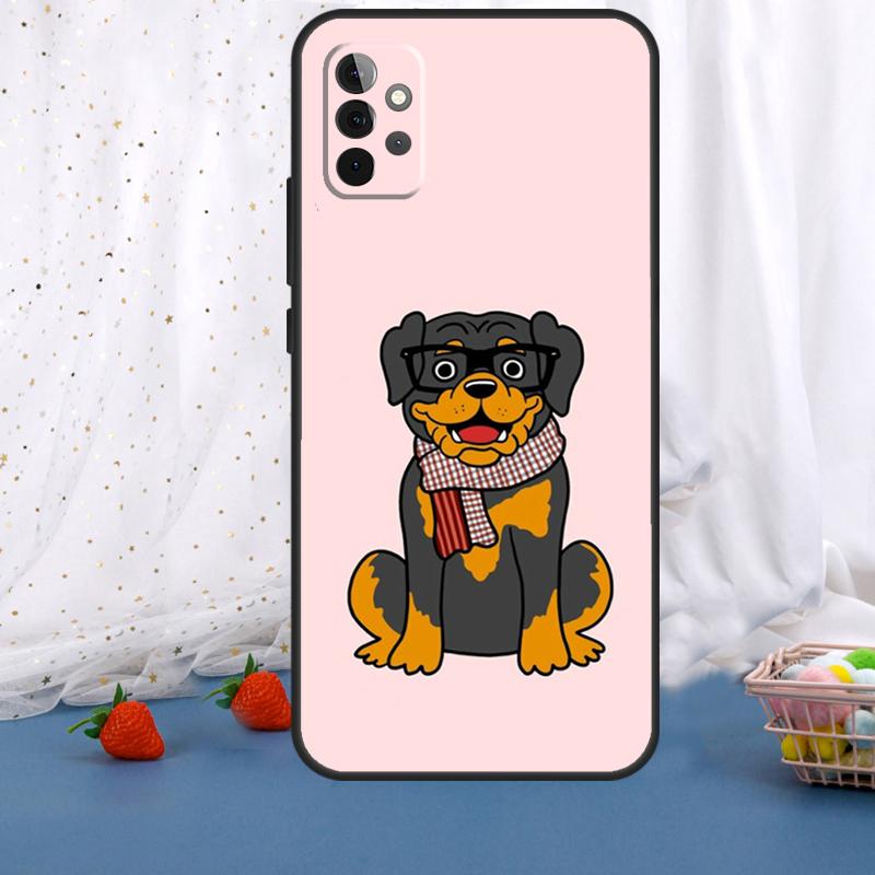 Cartoon Rottweiler Dog For Samsung Galaxy A55 A35 A05 A52 A32 A22 A54 A14 A16 A26 A36 A56 A06 A15 A53 A33 A13 Case