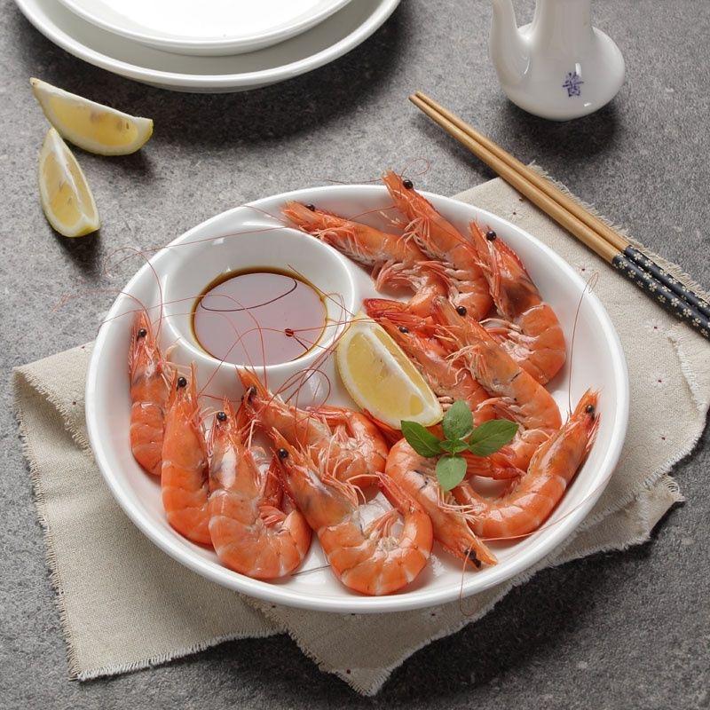 Kreativní jednoduchý knedlíkový talíř Nádobí Keramický talíř Ovocný talíř Salátový talíř s namáčecím talířem