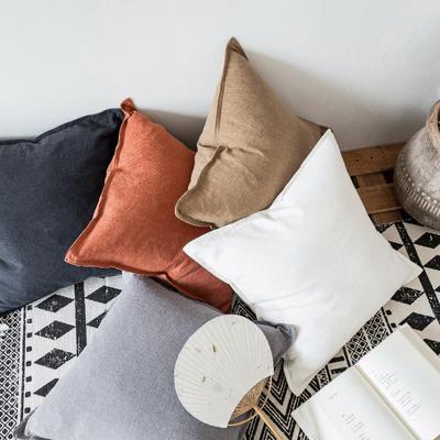 Rustic Farmhouse Throw Pillow Cover Waist Pillowcase for Couch Cotton Linen Decorative Pillows for Sofa Bed Chair Durable Solid Color