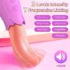 Dildo Realistic Soft Tongue Vibrator, Vbrating Rose Sex Toy for Women, Clit & Nipple Stimulator with 10 Vibration, Female Adult Sex Toys