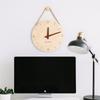 Creative Round Solid Wood Clock Nordic Style Hanging Aesthetic Clock Minimalist Wall Clock Bedroom
