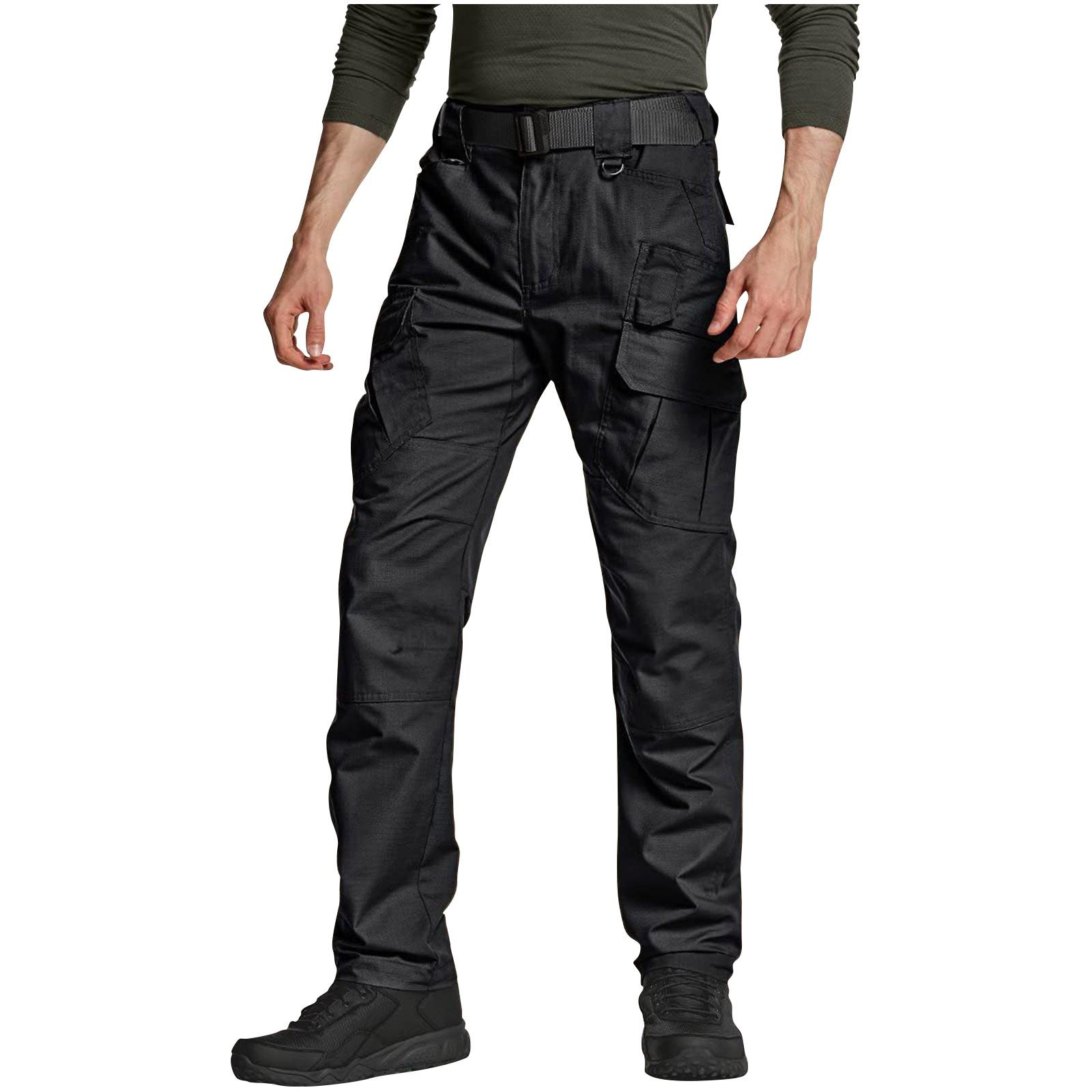 

Мужские брюки прямые рабочие однотонные для активного отдыха, походов, спортивные L чёрный