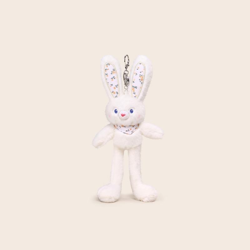 30cm Cute Pull Ear Rabbit Plush Keychain Creative Stress Relief Bunny Pendant Bag Charm Gift for Kids