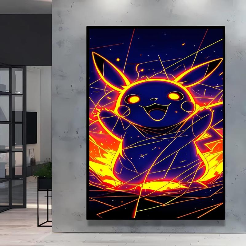 Cool Pokemon Lucario Wall Decoration High Quality Canvas Bright and Clear Colors Add A Mysterious Atmosphere To Your Home