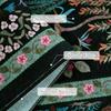 Black Rugs for Living Room Machine Washable Floor Mat Botanical Floral Birds Nature-Inspired Carpet Non-Slip Soft Home Decor