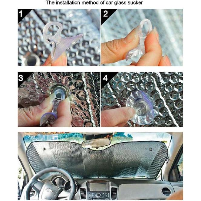 Auto Glas Windschutzscheibe Sonnenschutz Klar Kleine Saugnäpfe Transparentes PVC Saugnapf Automobilglas Saugnapf, 20er Packung