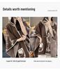 Women's Retro Wool Jacquard Hooded Cardigan Cape Shawl